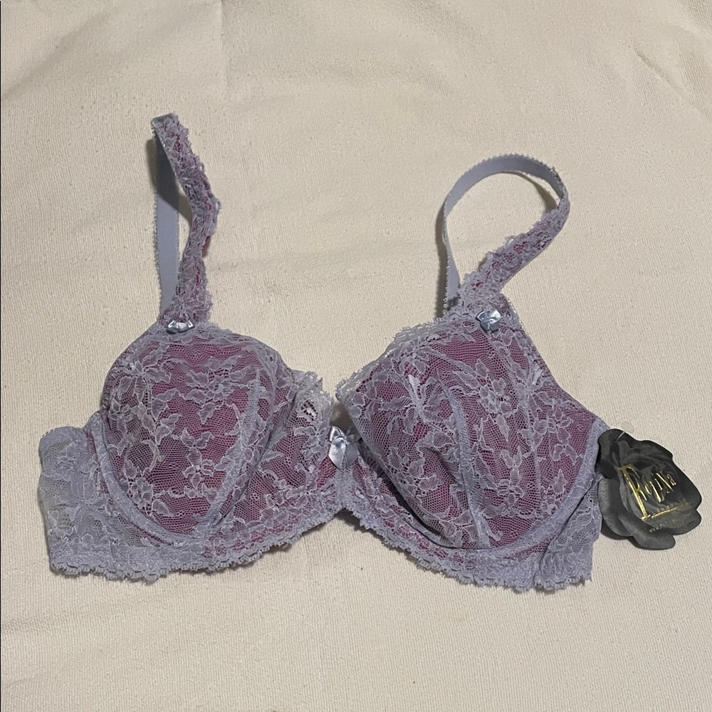 Sexy periwinkle blue lace bra SZ 36C NWT!